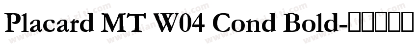 Placard MT W04 Cond Bold字体转换